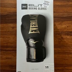 Everlast Elite Boxing Gloves - Black and Gold